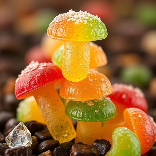 Stacked Magic Mushroom Gummies Macro