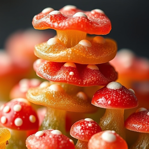 Stacked Magic Mushroom Gummies Macro