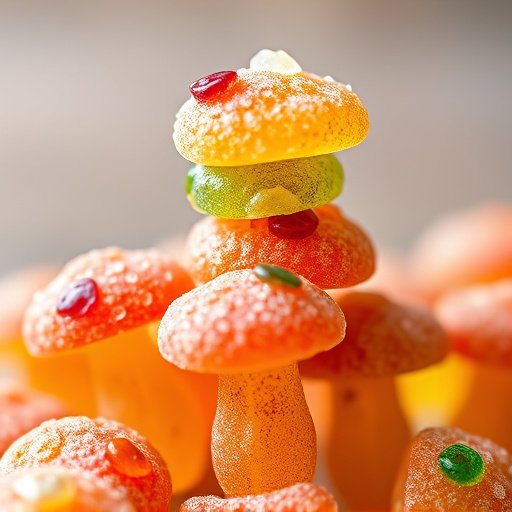 Stacked Magic Mushroom Gummies Macro