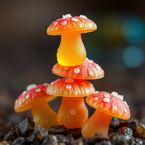Stacked Magic Mushroom Gummies Macro