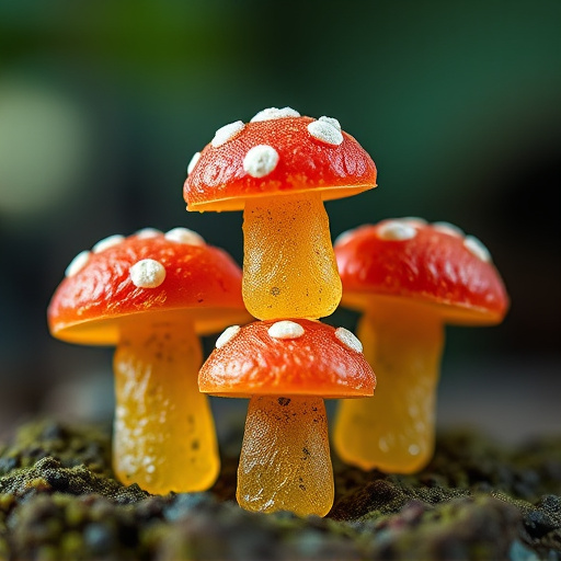 Stacked Magic Mushroom Gummies Macro