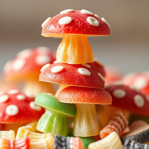 Stacked Magic Mushroom Gummies Macro