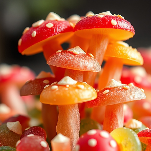 Stacked Magic Mushroom Gummies Macro