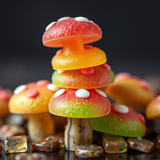 Stacked Magic Mushroom Gummies Macro