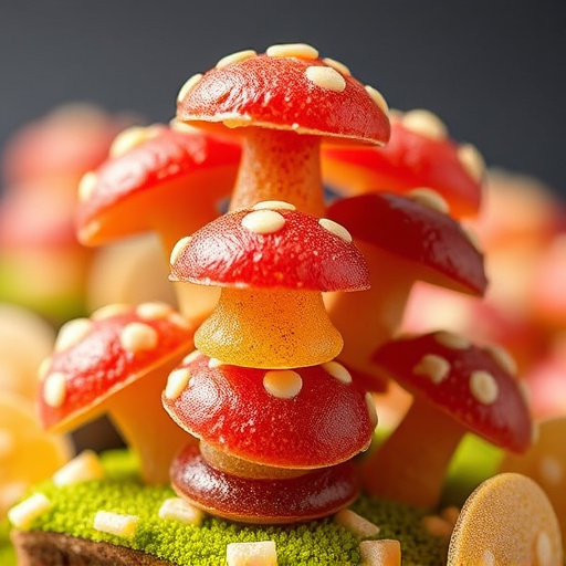 Stacked Magic Mushroom Gummies Macro
