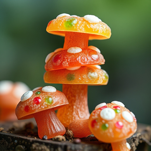 Stacked Magic Mushroom Gummies Macro