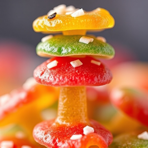 Stacked Magic Mushroom Gummies Macro