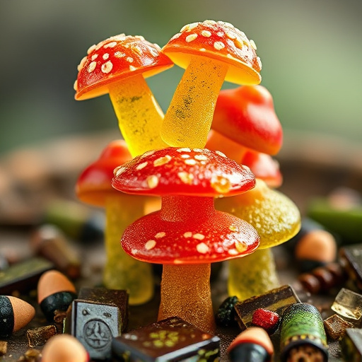 Stacked Magic Mushroom Gummies Macro