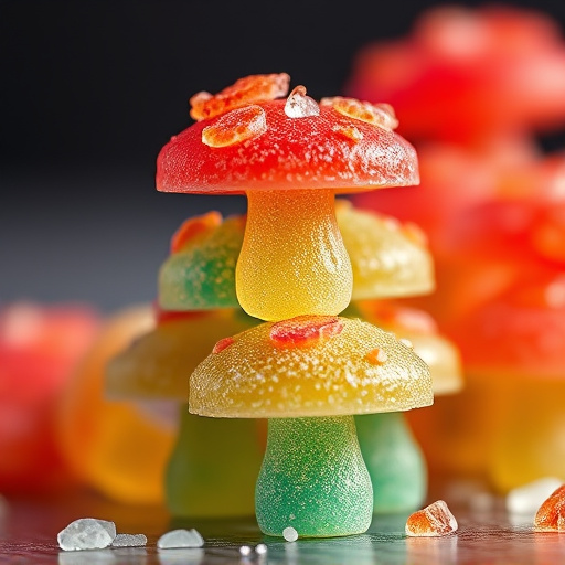 Stacked Magic Mushroom Gummies Macro