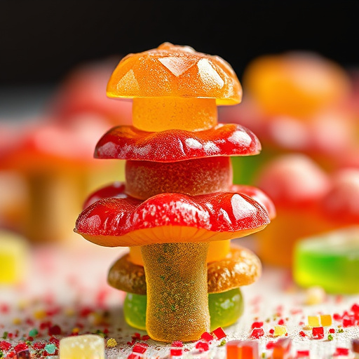 Stacked Magic Mushroom Gummies Macro