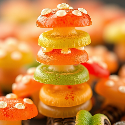 Stacked Magic Mushroom Gummies Macro