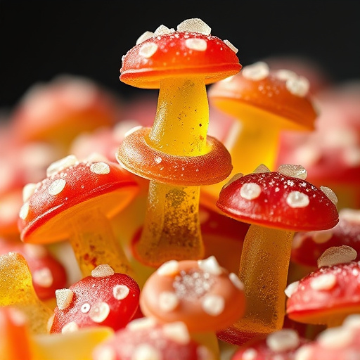 Stacked Magic Mushroom Gummies Macro