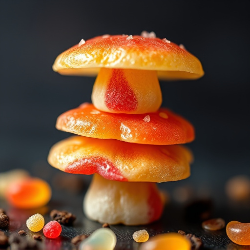 Stacked Magic Mushroom Gummies Macro