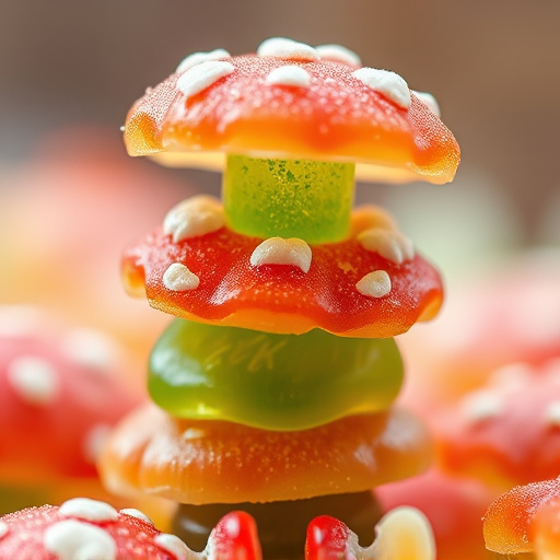 Stacked Magic Mushroom Gummies Macro