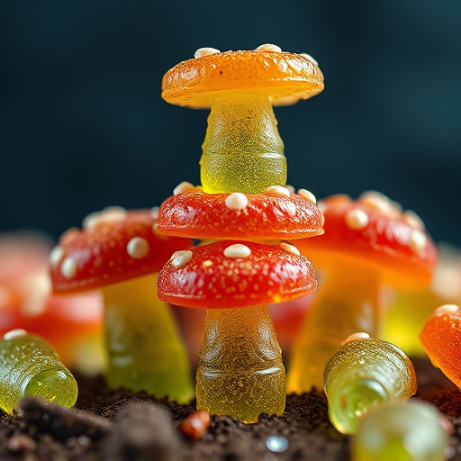 Stacked Magic Mushroom Gummies Macro