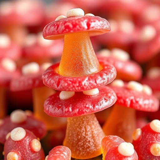 Stacked Magic Mushroom Gummies Macro