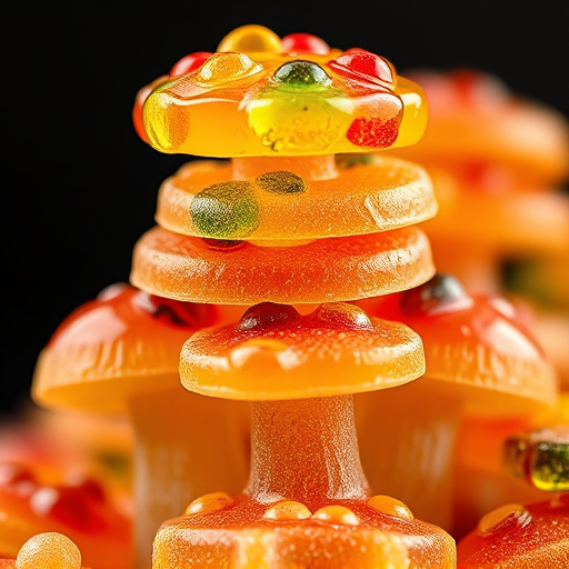 Stacked Magic Mushroom Gummies Macro