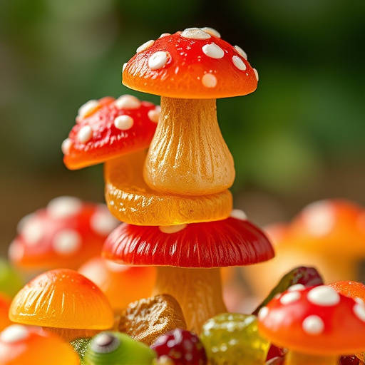 Stacked Magic Mushroom Gummies Macro