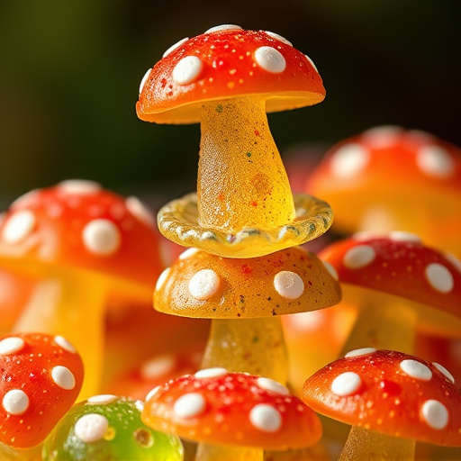 Stacked Magic Mushroom Gummies Macro