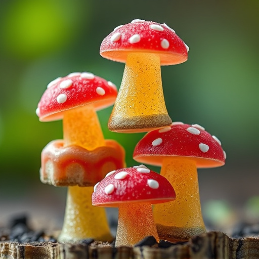 Stacked Magic Mushroom Gummies Macro