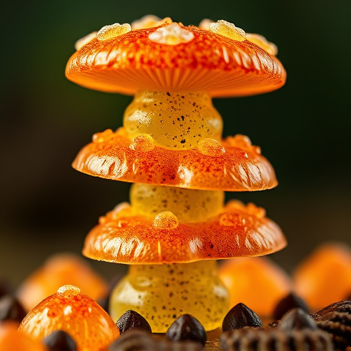 Stacked Magic Mushroom Gummies Macro