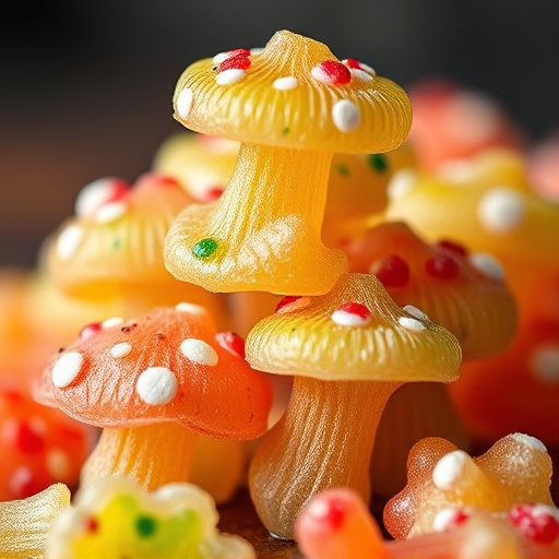 Stacked Magic Mushroom Gummies Macro