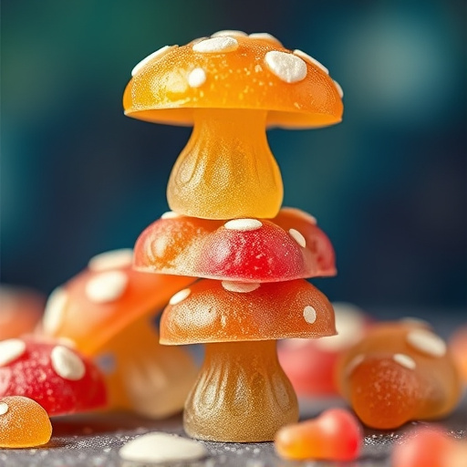 Stacked Magic Mushroom Gummies Macro
