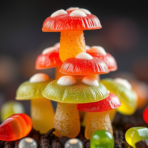Stacked Magic Mushroom Gummies Macro