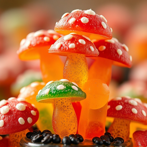Stacked Magic Mushroom Gummies Macro
