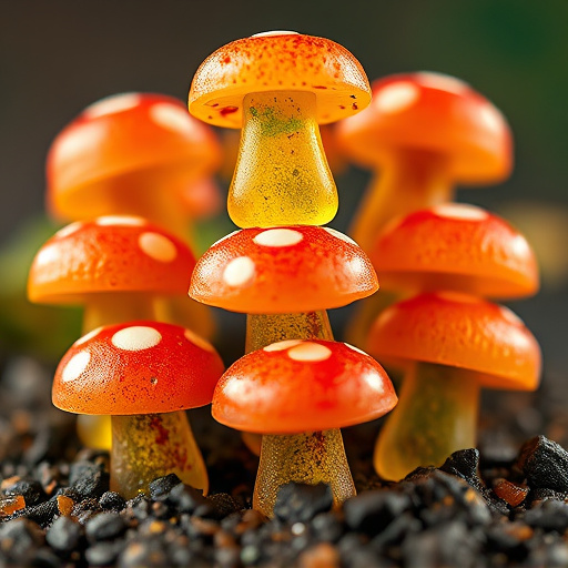 Stacked Magic Mushroom Gummies Macro