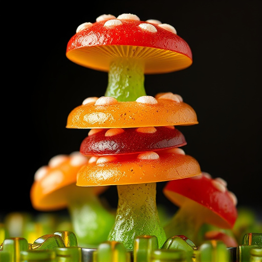 Stacked Magic Mushroom Gummies Macro