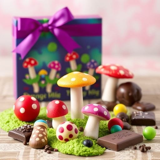Vibrant Magic Mushroom Chocolates Collection