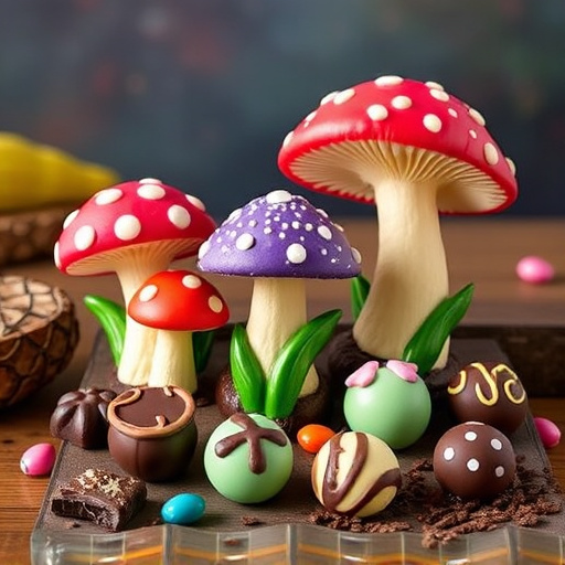 Vibrant Magic Mushroom Chocolates Collection