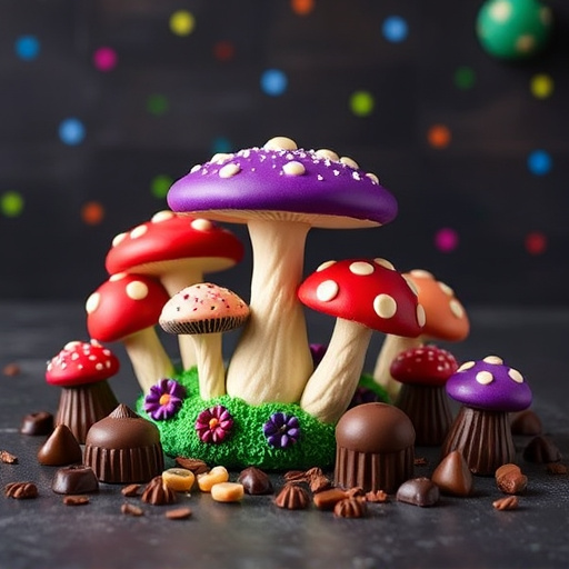 Vibrant Magic Mushroom Chocolates Collection