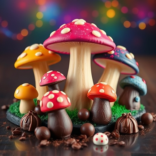 Vibrant Magic Mushroom Chocolates Collection