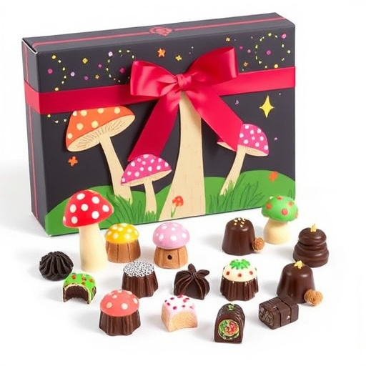 Vibrant Magic Mushroom Chocolates Collection