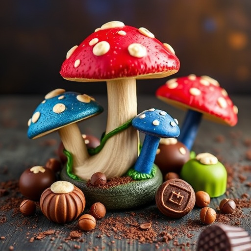 Vibrant Magic Mushroom Chocolates Collection