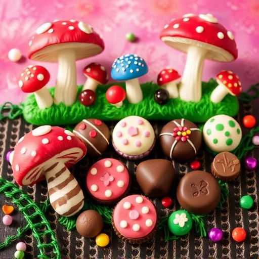 Vibrant Magic Mushroom Chocolates Collection