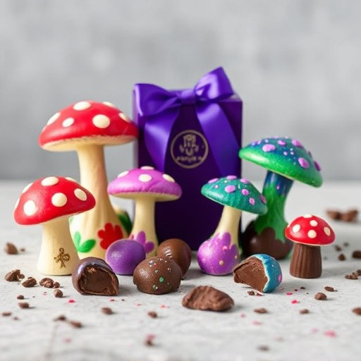 Vibrant Magic Mushroom Chocolates Collection