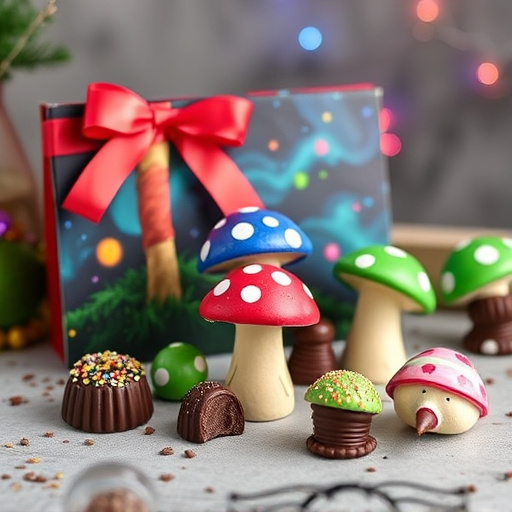 Vibrant Magic Mushroom Chocolates Collection