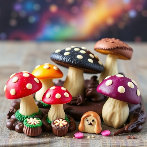 Vibrant Magic Mushroom Chocolates Collection