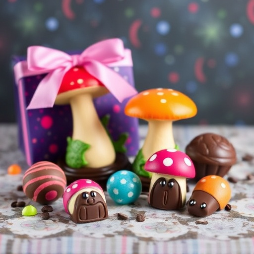 Vibrant Magic Mushroom Chocolates Collection
