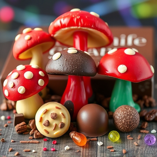Vibrant Magic Mushroom Chocolates Collection