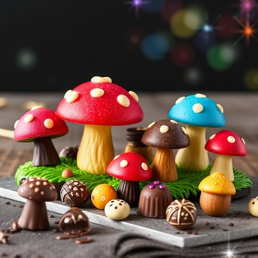 Vibrant Magic Mushroom Chocolates Collection
