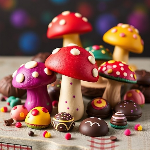 Vibrant Magic Mushroom Chocolates Collection