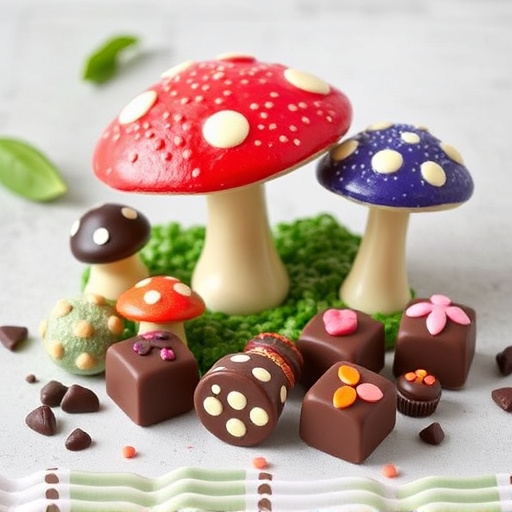Vibrant Magic Mushroom Chocolates Collection
