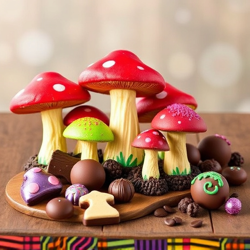 Vibrant Magic Mushroom Chocolates Collection