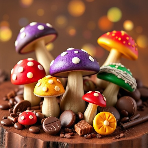 Vibrant Magic Mushroom Chocolates Collection