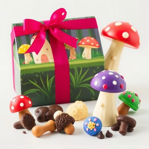 Vibrant Magic Mushroom Chocolates Collection