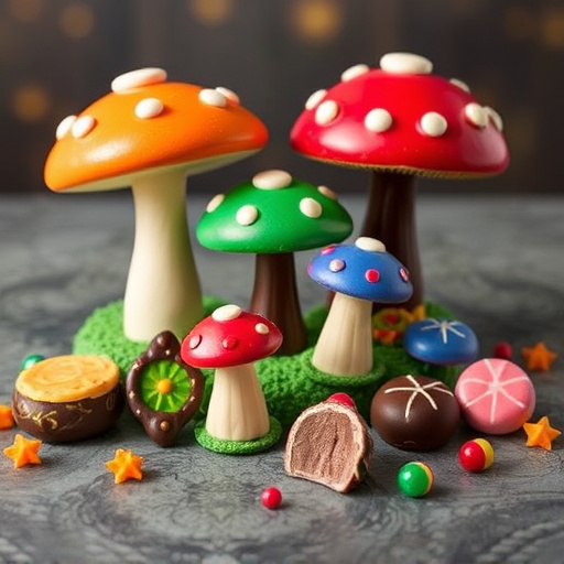 Vibrant Magic Mushroom Chocolates Collection